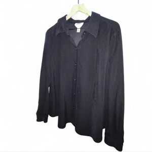 Men's Black button down shirt